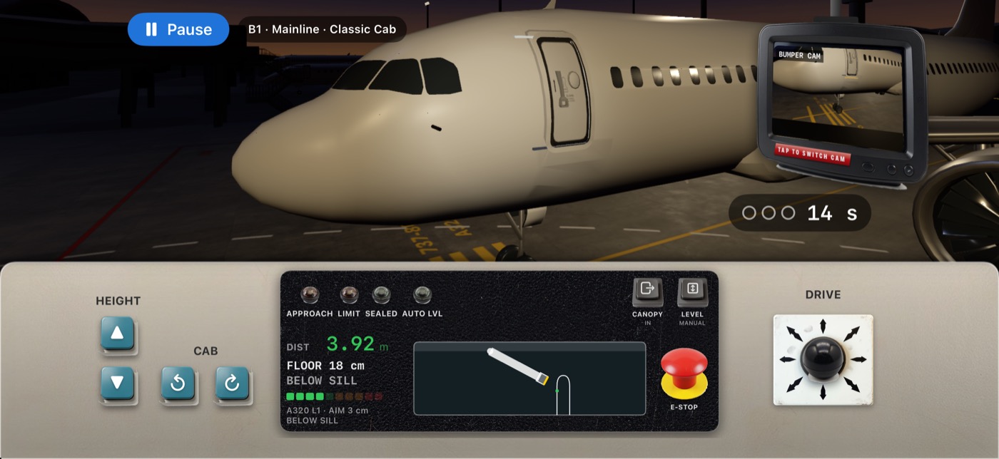 Night arrival of an A320